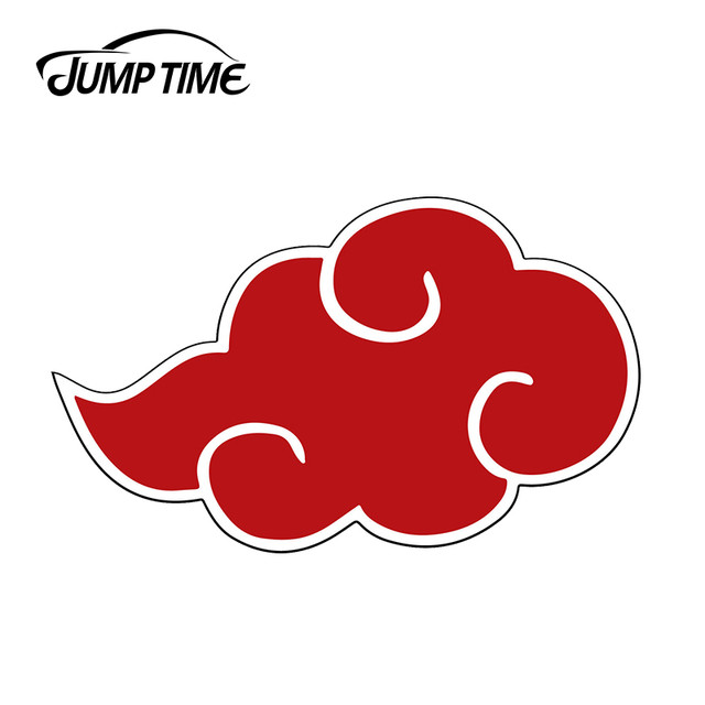 Jumptime 13x5.2cm shippuden akatsuki nuvens auspiciosas adesivos